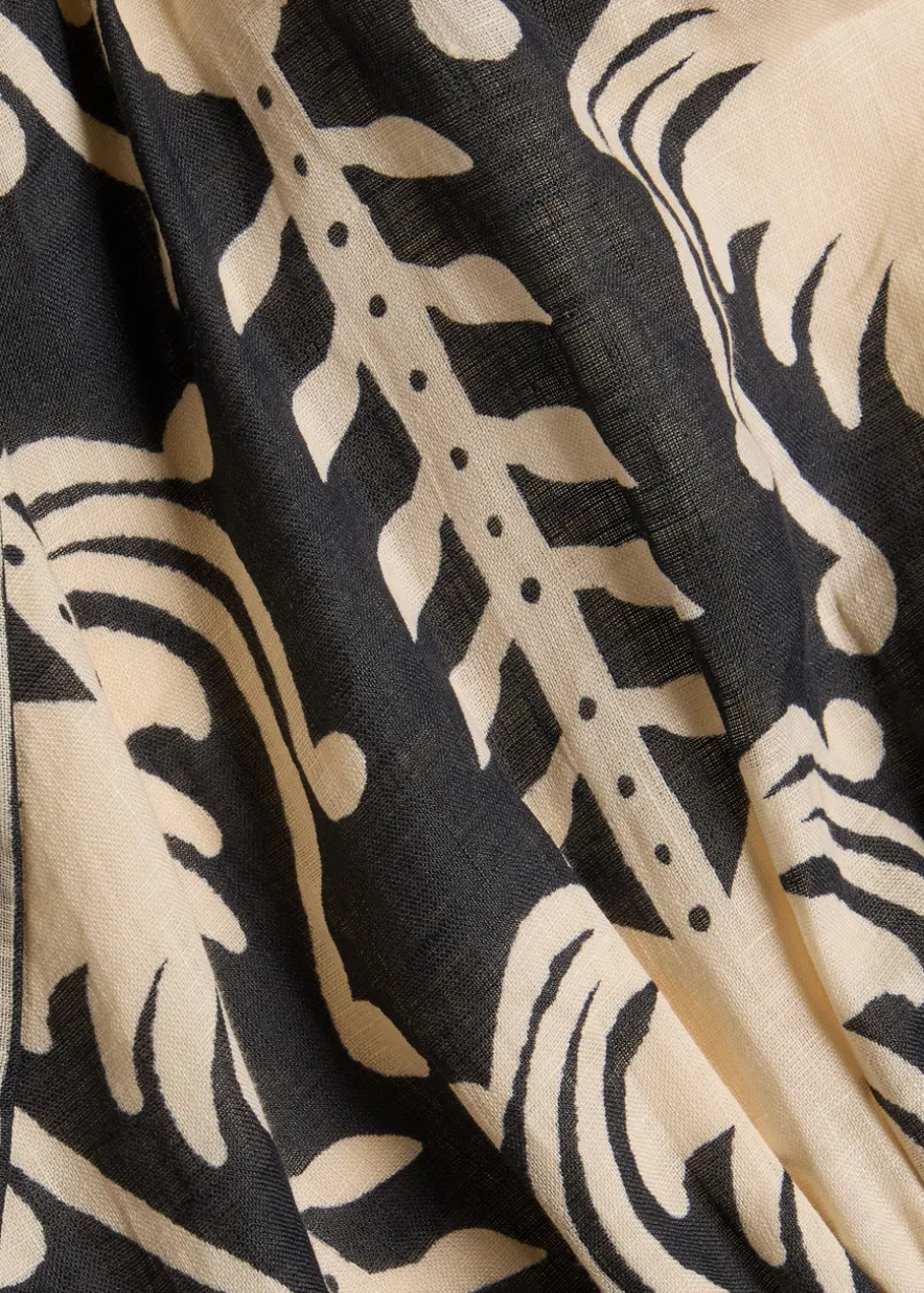 Tide Strength patterned linen mini dress