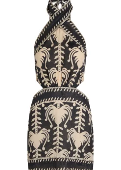 Tide Strength patterned linen mini dress
