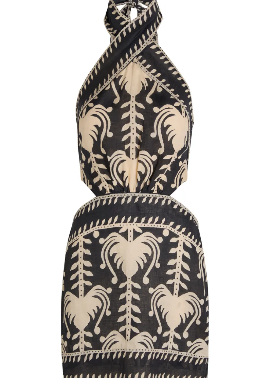 Tide Strength patterned linen mini dress