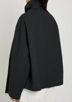Tie-neck woven top