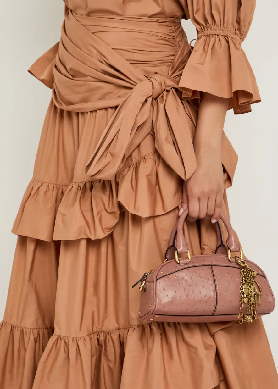 Tiered cotton-poplin maxi skirt