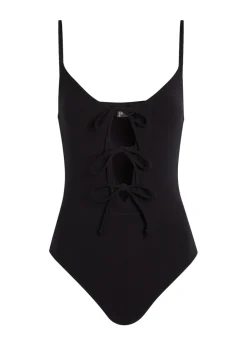 Tie stretch-polyamide swimsuit