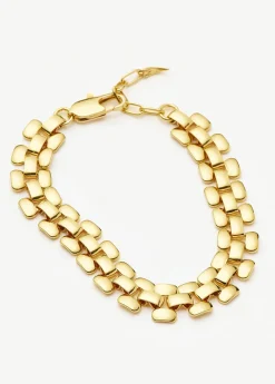 Timepiece 18ct gold plated bracelet