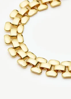 Timepiece 18ct gold plated bracelet