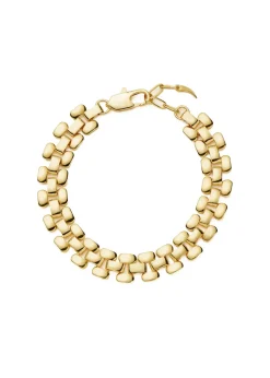 Timepiece 18ct gold plated bracelet