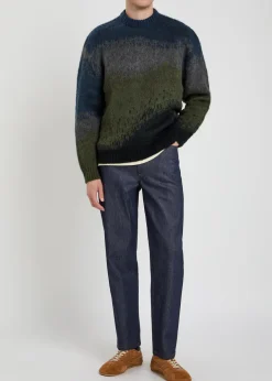 Tinley striped jacquard brushed-knit jumper