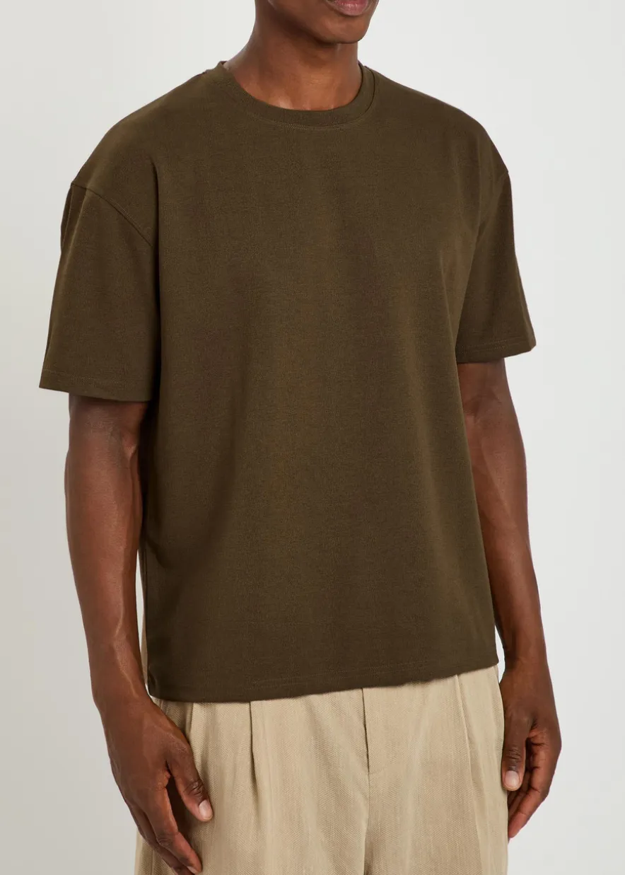 Tomas crinkled woven T-shirt