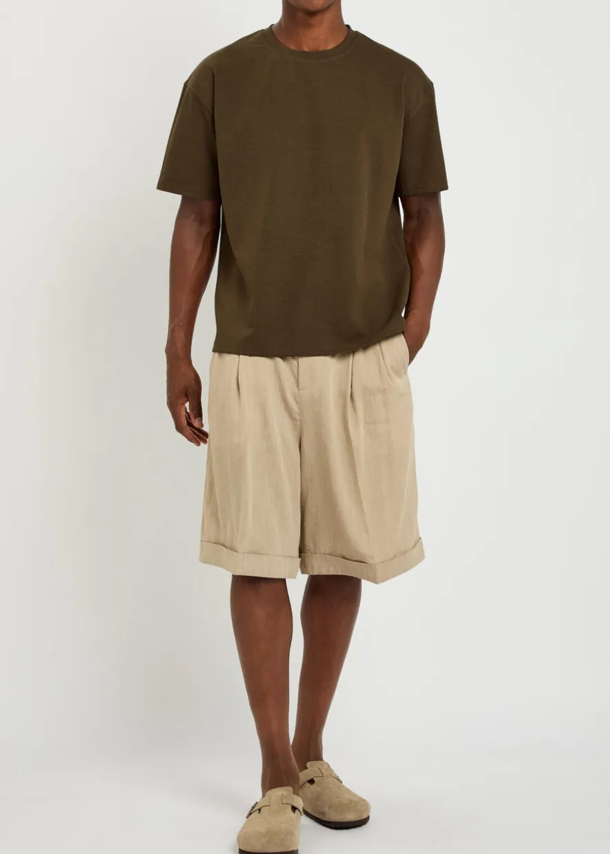 Tomas crinkled woven T-shirt