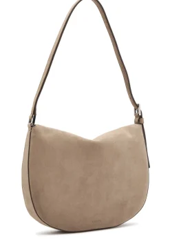 Tondo small suede shoulder bag