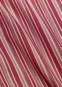 Tone striped straight-leg cotton trousers