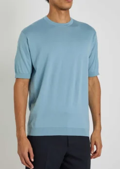Torin fine-knit cotton T-shirt
