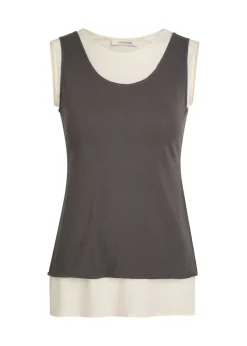 Tor layered-effect cotton tank top