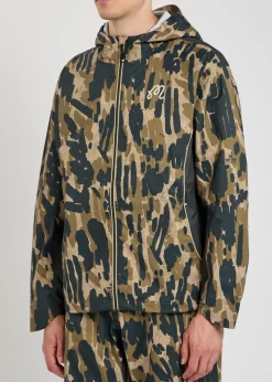 Tour Divot waterproof camouflage hooded nylon jacket
