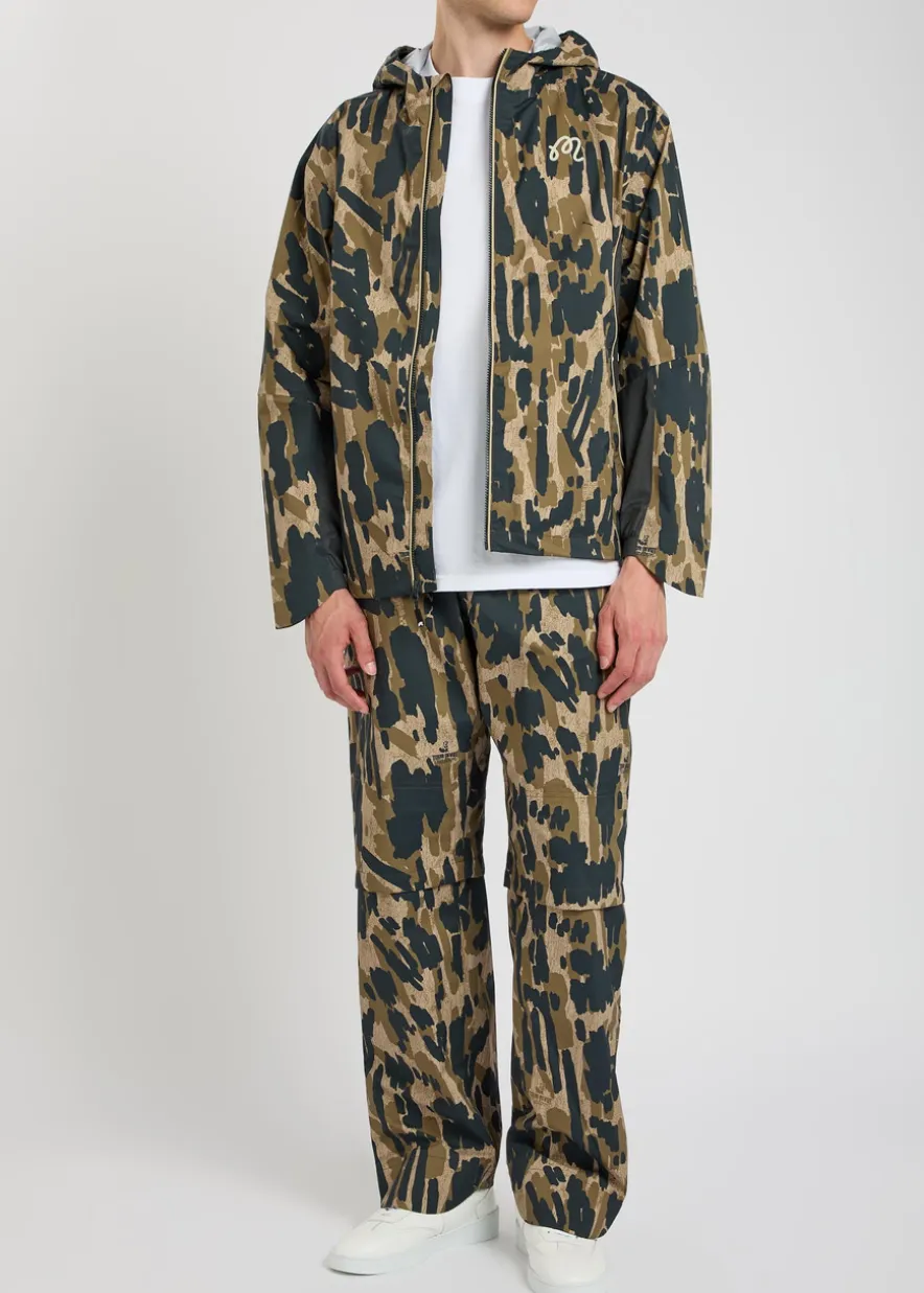 Tour Divot waterproof camouflage hooded nylon jacket