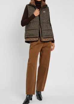 Touvet houndstooth quilted wool-blend gilet
