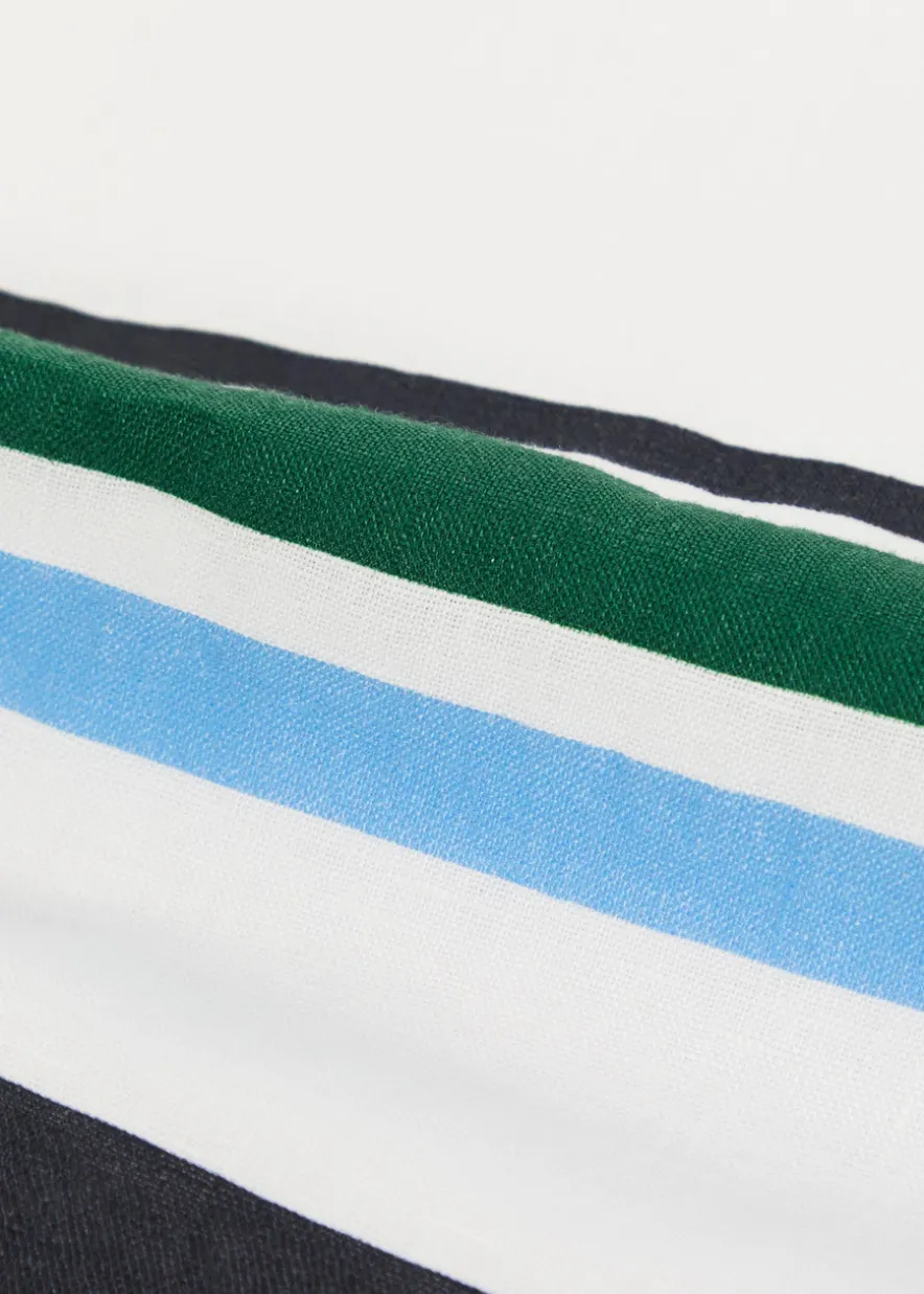 Toya striped wide-leg linen trousers