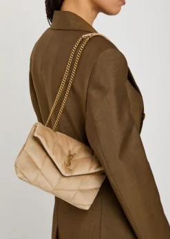 Toy quilted suede cross-body bag