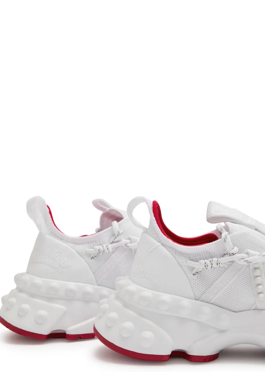 Trailnrun panelled mesh-knit sneakers
