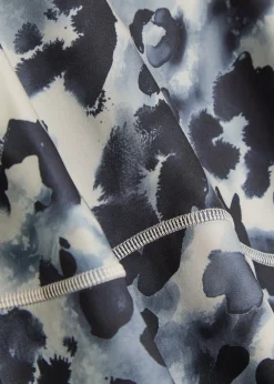 Training printed cropped stretch-jersey top