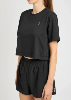 Train-T logo cropped jersey T-shirt