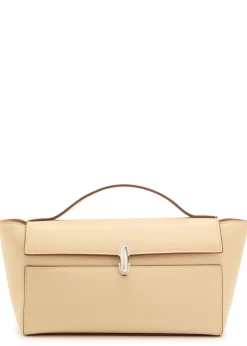 Trapeze leather pochette