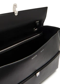 Trapeze leather shoulder bag