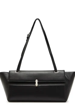 Trapeze leather shoulder bag