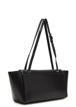 Trapeze leather shoulder bag