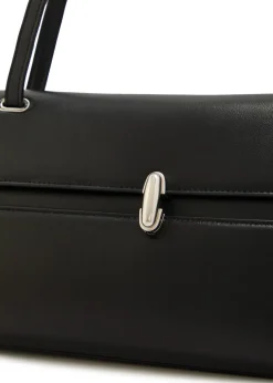 Trapeze leather shoulder bag
