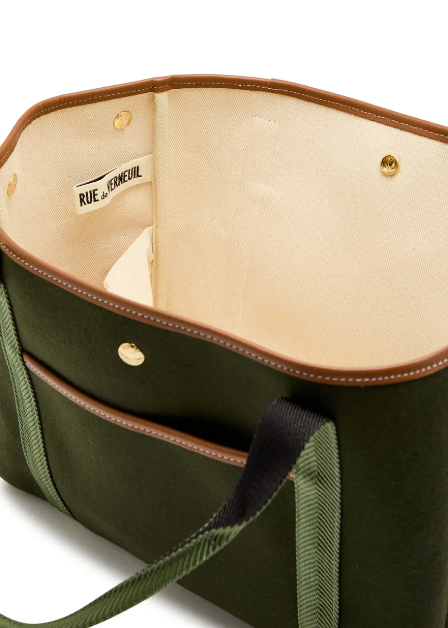 Traversée M Pockets Whip wool tote bag