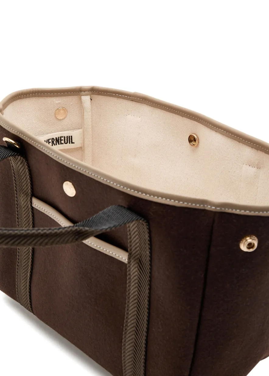 Traversée S Pockets Whip wool tote bag