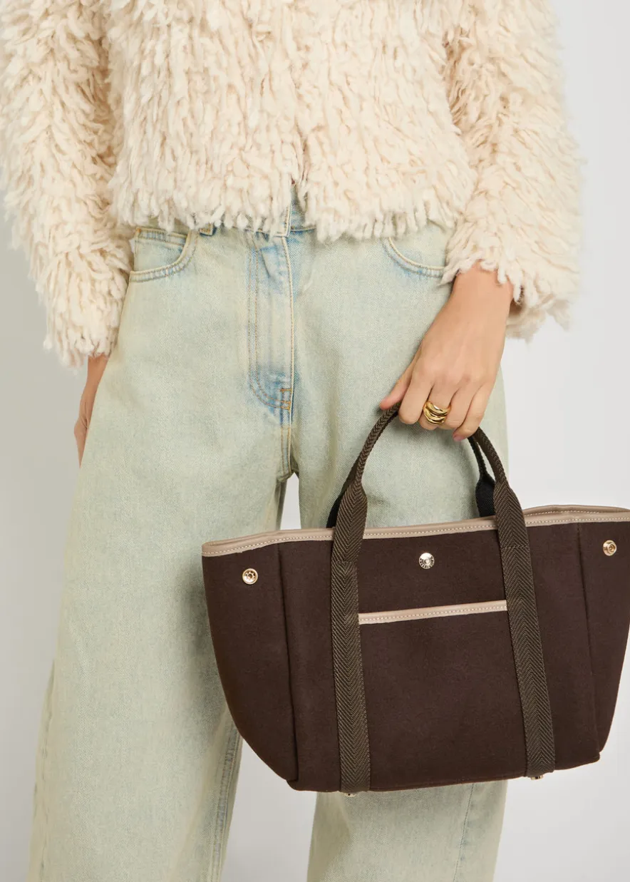 Traversée S Pockets Whip wool tote bag