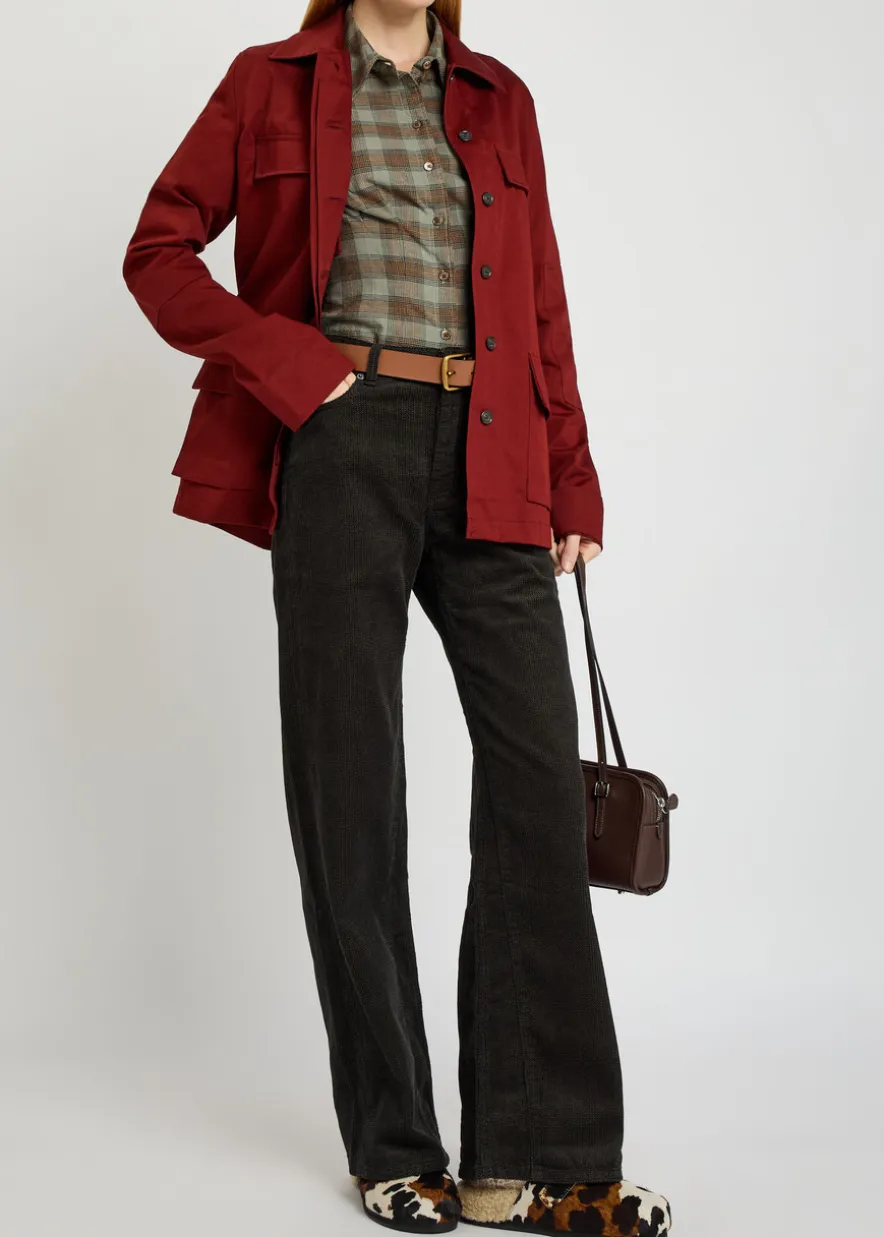 Treble Cut wide-leg corduroy trousers