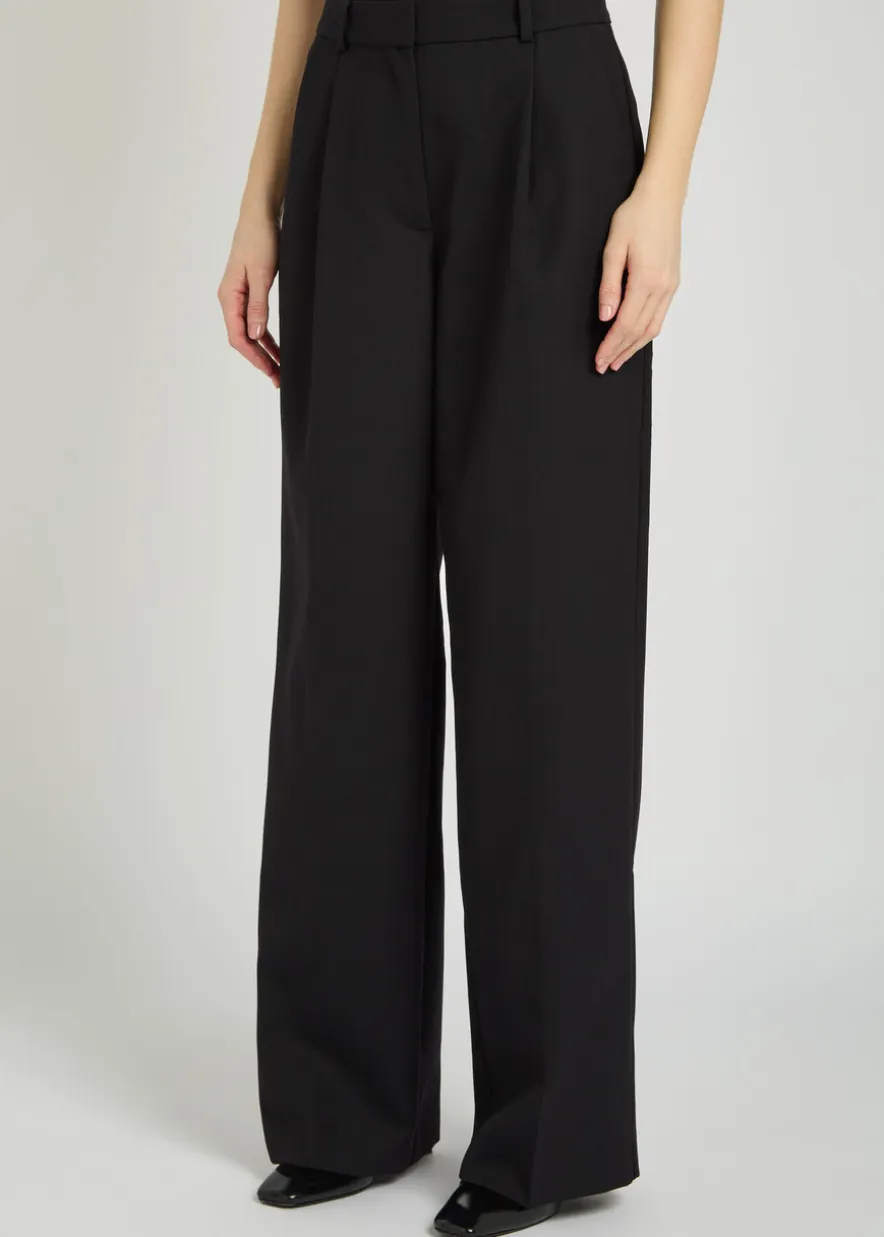 Trent straight-leg canvas trousers