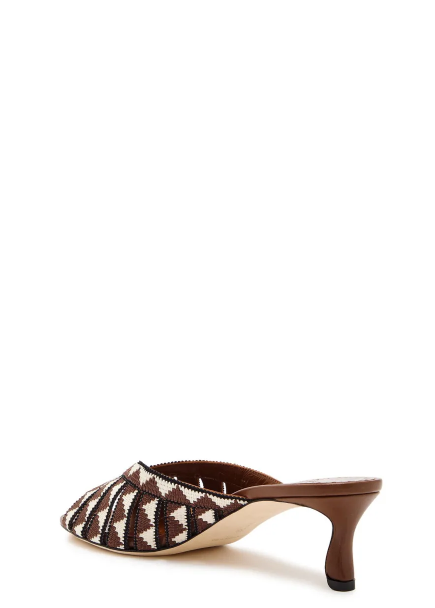 Trofesamu 50 cross-over wool and leather sandals