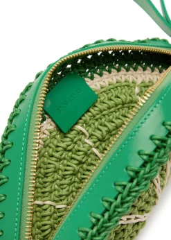 Tropicus lime braided waxed cord clutch