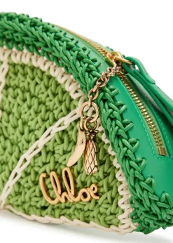 Tropicus lime braided waxed cord clutch
