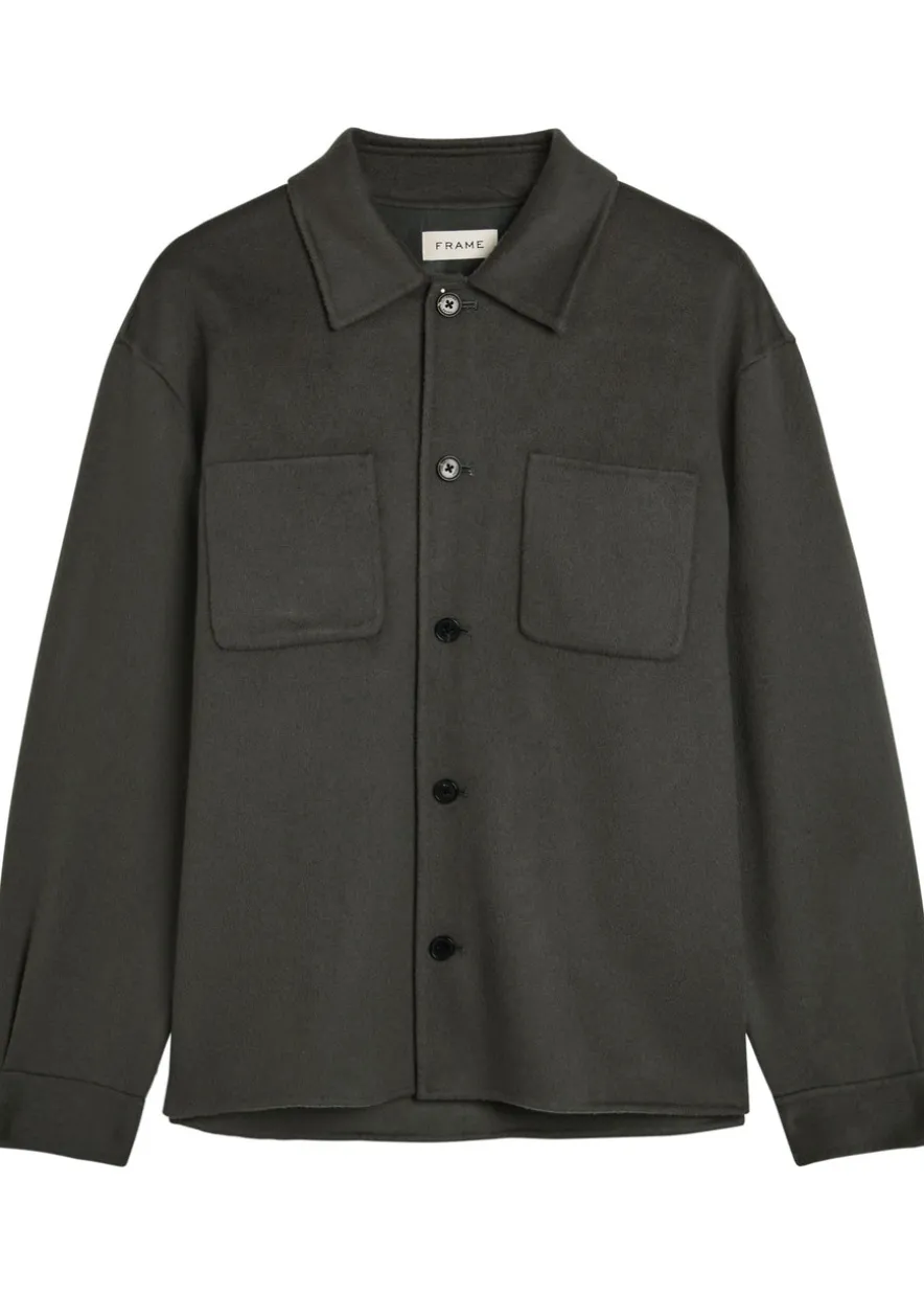 Trucker wool overshirt