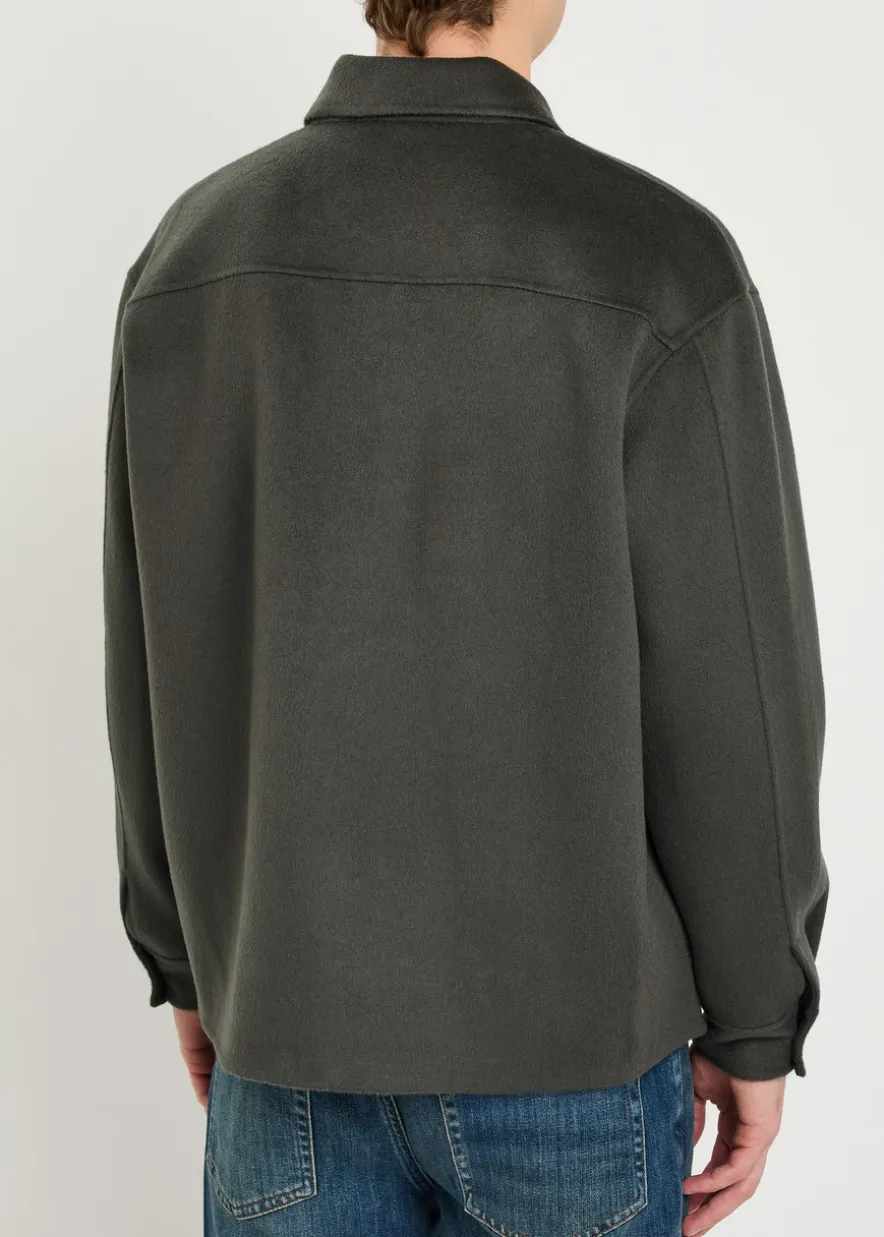 Trucker wool overshirt
