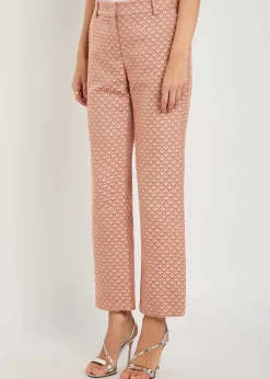 24/7 tulip-jacquard trousers