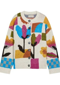 Tulip Whirl cotton-blend cardigan