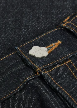 Turn-up wide-leg jeans