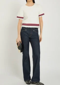Turrel striped-trim cotton-knit T-shirt