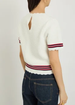 Turrel striped-trim cotton-knit T-shirt