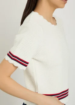 Turrel striped-trim cotton-knit T-shirt