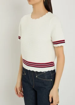 Turrel striped-trim cotton-knit T-shirt