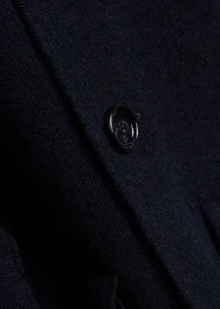 Turtle-neck wool and cashmere-blend cardigan