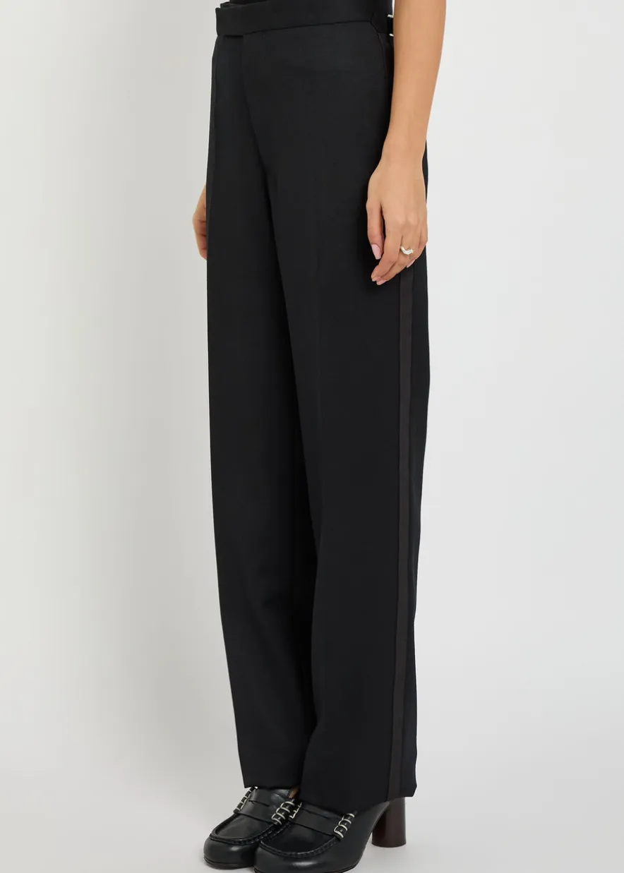 Tuxedo straight-leg trousers