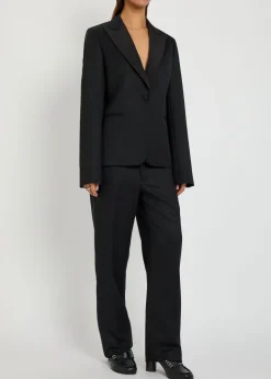 Tuxedo straight-leg trousers