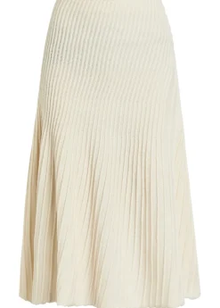 Twisted asymmetric wool and cashmere-blend midi skirt